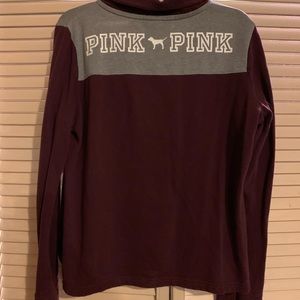 victorious secrets pink, half zip pull over